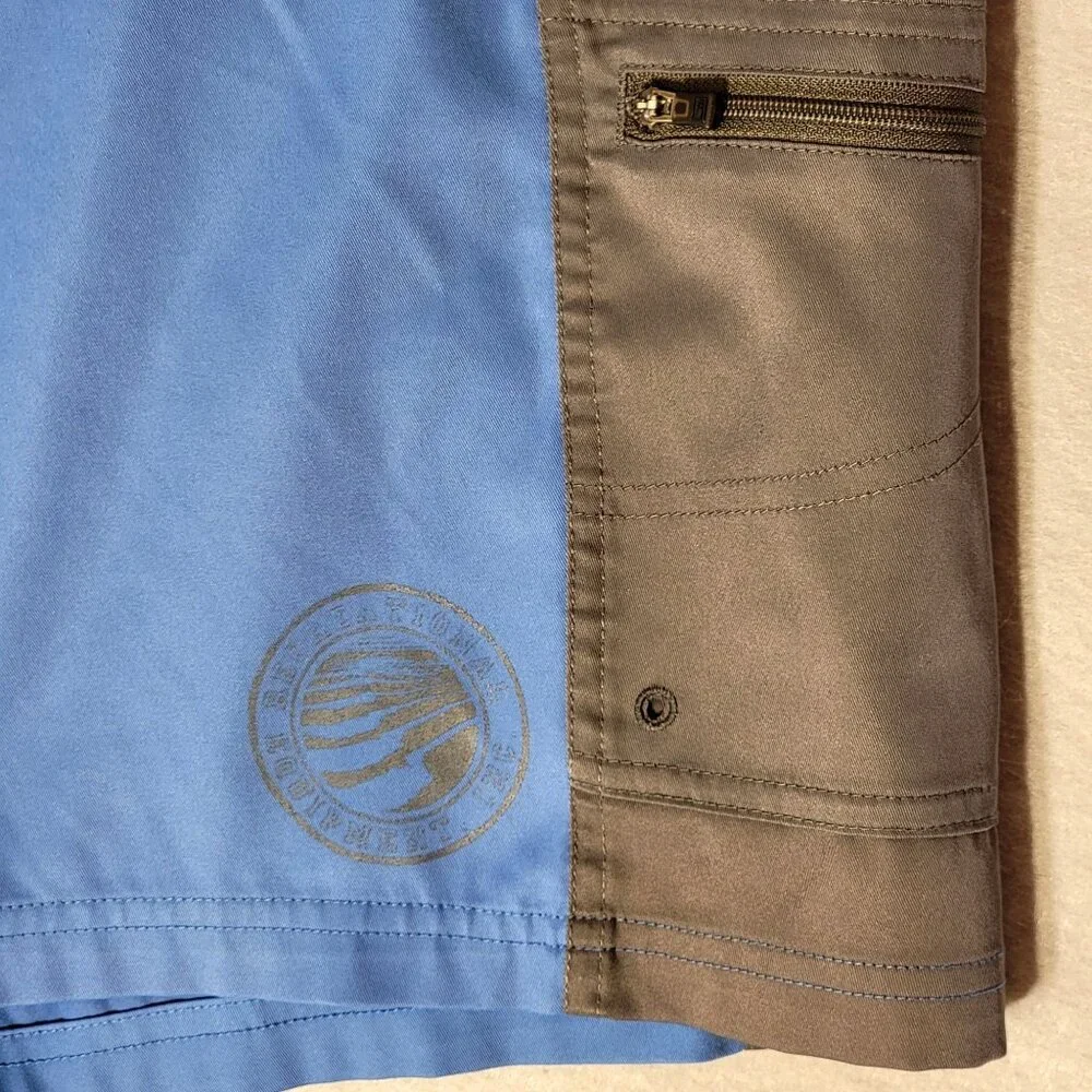REI Mens Swim Trunks Hybrid Board Shorts‎ Outdoor Unlined Blue Gray Sz 36